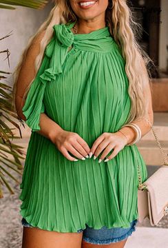 Immagine di CURVY GIRL HALTER NECK PLEATED TOP
